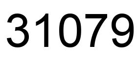 Number 31079 black image