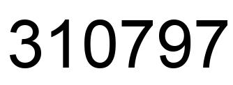 Number 310797 black image