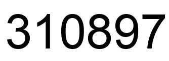 Number 310897 black image