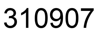 Number 310907 black image