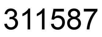 Número 311587 imagen negro