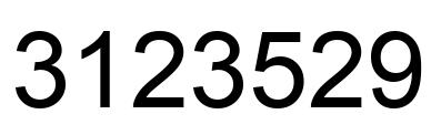 Number 3123529 black image