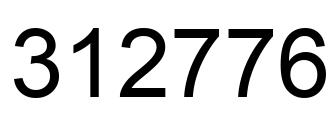 Number 312776 black image