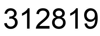 Number 312819 black image
