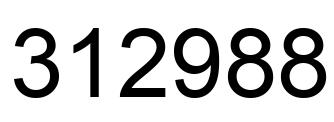 Number 312988 black image