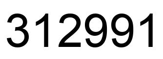 Number 312991 black image