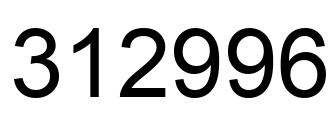 Number 312996 black image