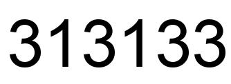 Number 313133 black image