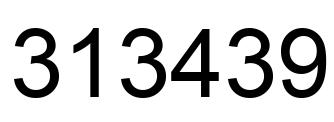Number 313439 black image