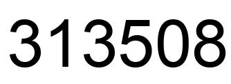 Number 313508 black image