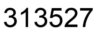 Number 313527 black image