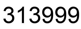 Number 313999 black image