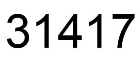 Number 31417 black image