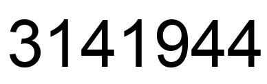 Number 3141944 black image