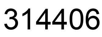 Number 314406 black image