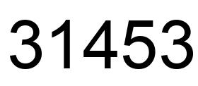Number 31453 black image