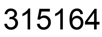 Number 315164 black image