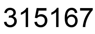 Number 315167 black image