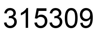 Número 315309 imagen negro