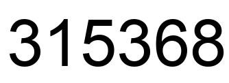 Number 315368 black image