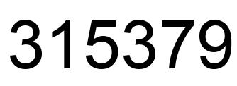 Number 315379 black image