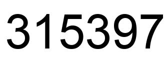 Number 315397 black image