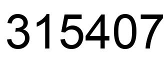 Número 315407 imagen negro