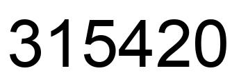 Número 315420 imagen negro