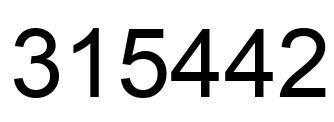 Número 315442 imagen negro