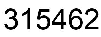 Number 315462 black image
