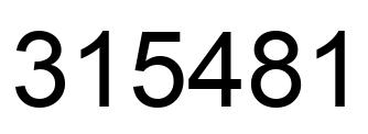 Number 315481 black image