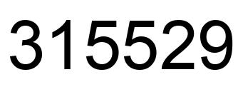 Number 315529 black image