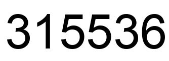 Number 315536 black image