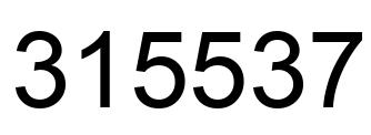 Number 315537 black image