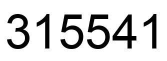 Number 315541 black image