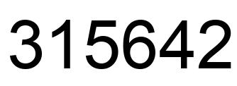 Número 315642 imagen negro