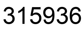 Number 315936 black image