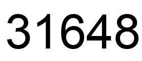 Number 31648 black image