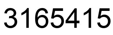 Number 3165415 black image