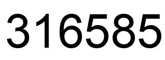 Number 316585 black image