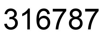 Number 316787 black image