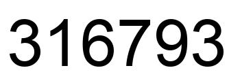 Number 316793 black image