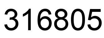 Number 316805 black image