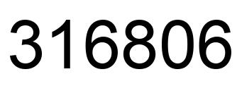 Number 316806 black image
