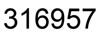 Number 316957 black image