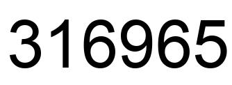 Number 316965 black image
