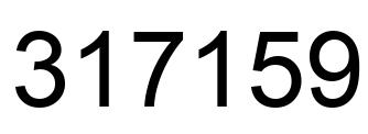 Number 317159 black image