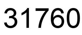 Number 31760 black image