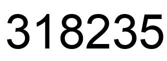 Número 318235 imagen negro