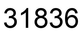 Number 31836 black image